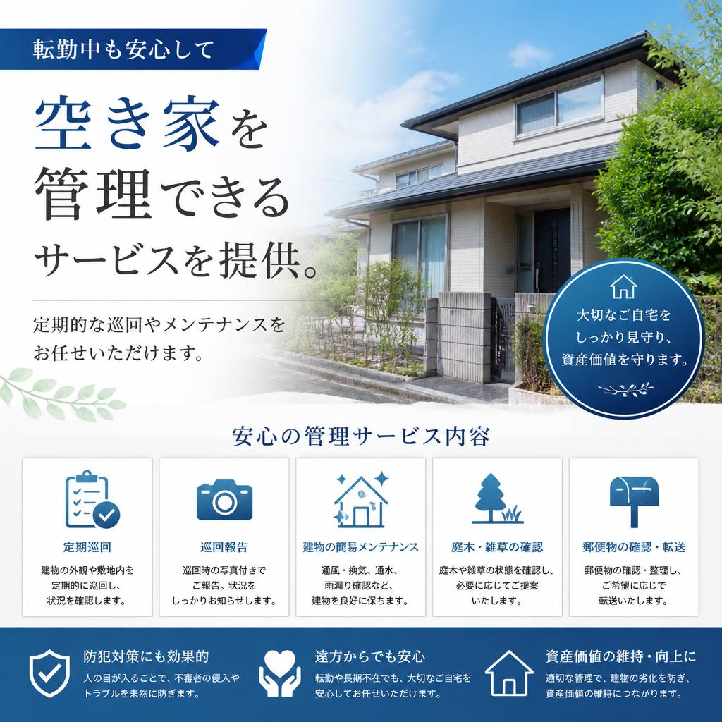 安心の空き家管理サービス