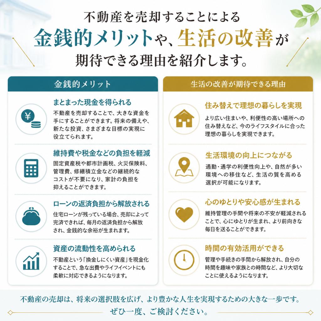 2. 不動産売却のメリットとは？