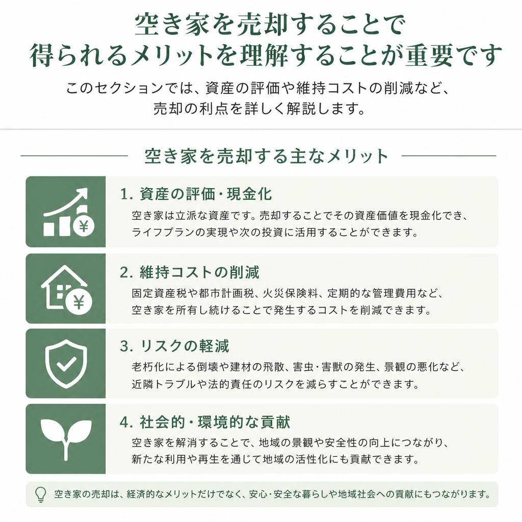 空き家を売却するメリット