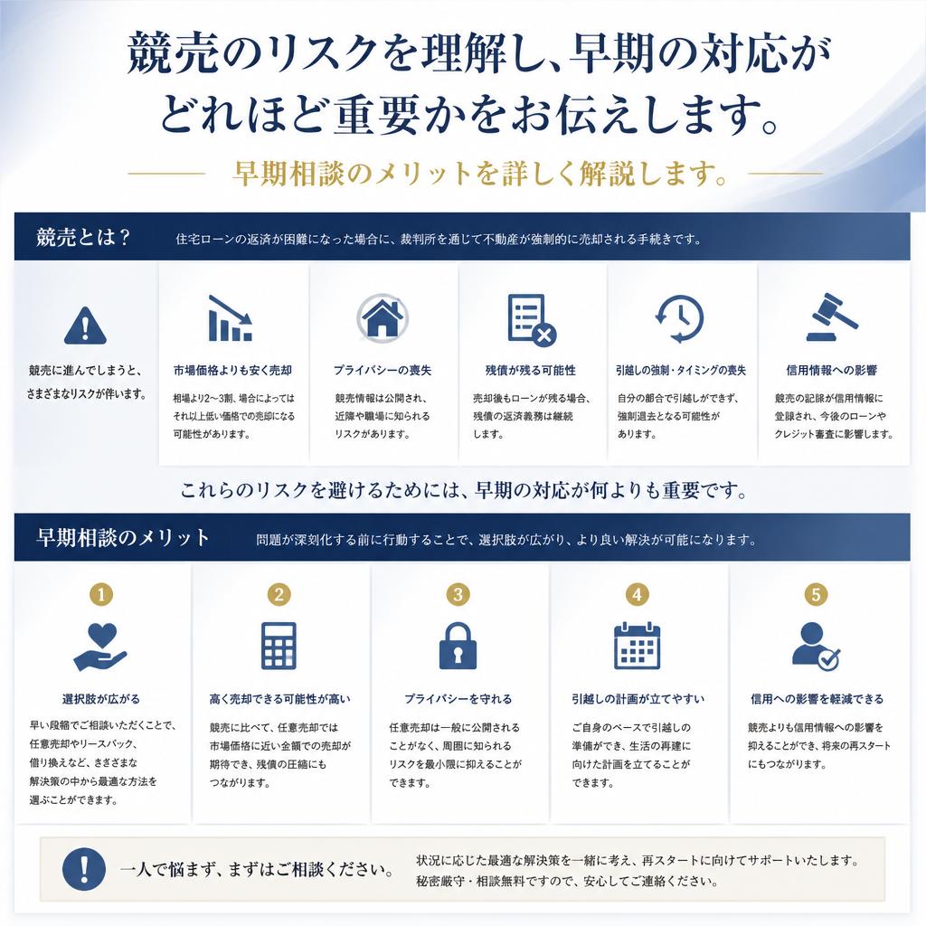 4. 競売を避けるために早期に行動を