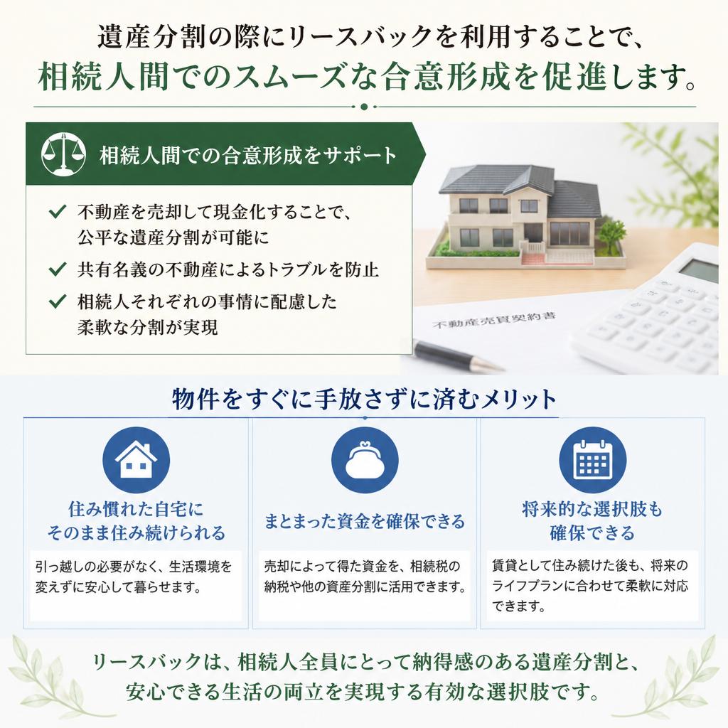 遺産分割におけるリースバックの活用