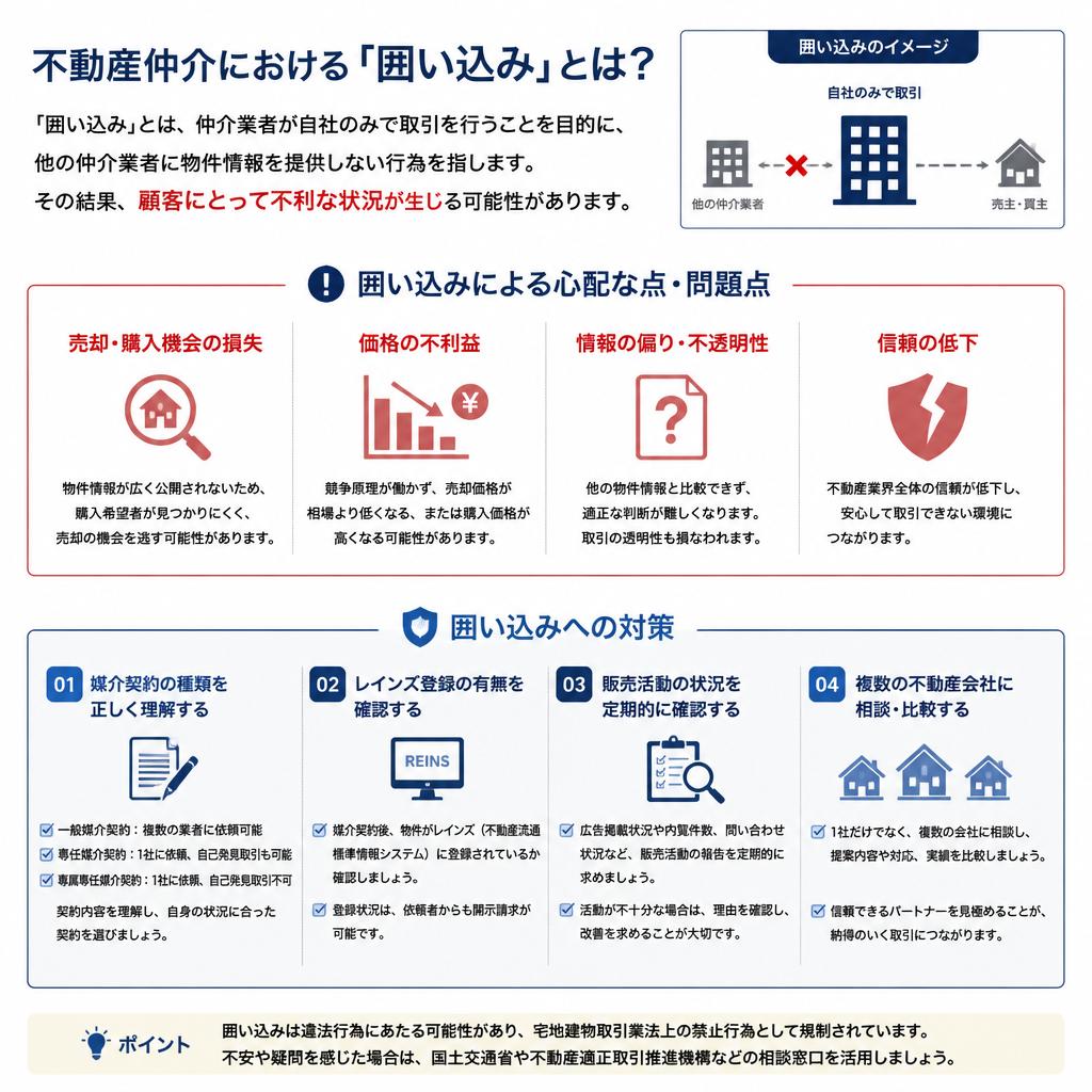 「囲い込み」に注意!